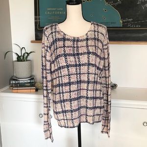 Lucky brand plaid | open back top M